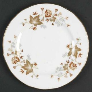 Colclough Avon Bread & Butter Plate, Fine China Dinnerware   Rust, Brown & Gray