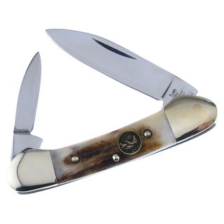 Hen and Rooster Deer Stag Canoe Pocket Knife (Deer stag Dimensions 4.5 inches long x 1.5 inches wide x 1 inch high Before purchasing this product, please familiarize yourself with the appropriate state and local regulations by contacting your local polic