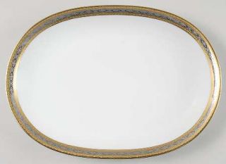 Heinrich   H&C Regal 12 Oval Serving Platter, Fine China Dinnerware   Gold & Pl