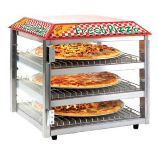 Tomlinson Heated Pizza Snack Merchandiser, 3 Shelves, Holds 16 in Pizza