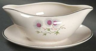 Fine Arts Larchwood Gravy Boat with Attached Underplate, Fine China Dinnerware  