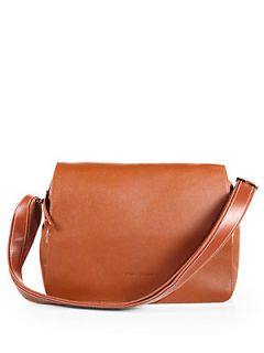 Longchamp Leather Flap Messenger   Copper Rust