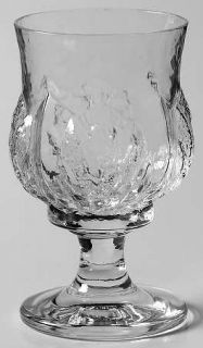 Orrefors Eden Sherry Glass   Clear,No Trim,Embossed Leaves