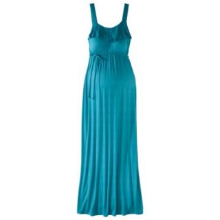 Liz Lange for Target Maternity Sleeveless Ruffled Maxi Dress   Turquoise S