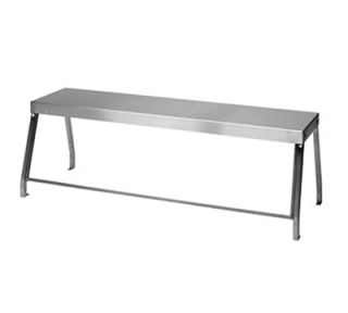Duke Deluxe Overshelf w/ Glass Protector, 44.37 x 10.5 in, Stainless