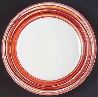 Corning Red Swirls Luncheon Plate, Fine China Dinnerware   Impressions,Red,Orang