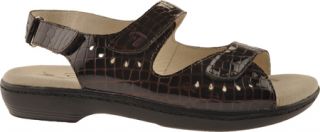 Womens Propet Trinidad   Brown Croco Patent Casual Shoes
