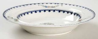 Spode Vienna Floral Center Rim Soup Bowl, Fine China Dinnerware   Blue Fleur De
