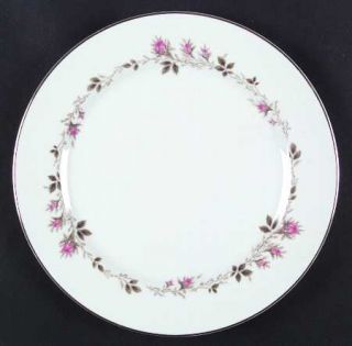 Rose (Japan) Sierra Rose Dinner Plate, Fine China Dinnerware   Ring Of Pink Rose