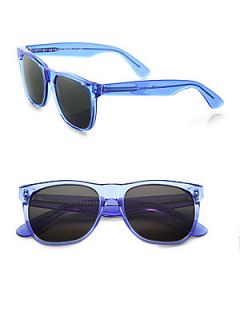 Super by Retrosuperfuture Basic Transparent Sunglasses   Blue