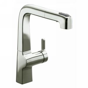 Kohler K 6331 SN Evoke Single Control Pull Out Spray Kitchen Sink Faucet