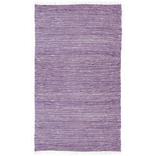 Handmade Purple Reverisble Chenille Flatweave Rug (8 X 10)