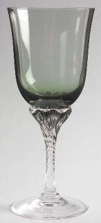 Sasaki Hawthorne Jade Wine Glass   Jade Green Bowl,Clear Twisted Stem