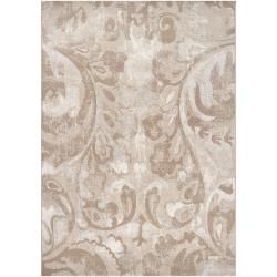 Meticulously Woven Beige Vintage Anchovy Abstract Rug (53 X 76)