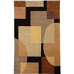 Handmade Styles Olive/ Black N. Z. Wool Runner (26 X 14) (GreenPattern GeometricMeasures 0.625 inch thickTip We recommend the use of a non skid pad to keep the rug in place on smooth surfaces.All rug sizes are approximate. Due to the difference of monit