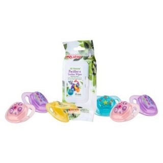 N by 6pk Natural Touch Comfort Pacifier and 48pk Citroganix Pacifier Wipes   6 