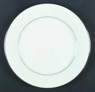 Noritake Pinnacle Dinner Plate, Fine China Dinnerware   White, Platinum Verge, P