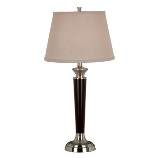Graham 30 inch High With Tobacco Brushed Steel Finish Table Lamp