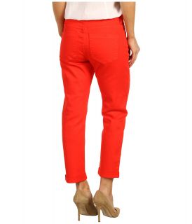 NYDJ Petite Kendall Roll Cuff Crop in Colored Denim Womens Jeans (Red)