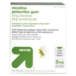up&up Nicotine Polacrilex 2 mg Mint Gum  160 Count