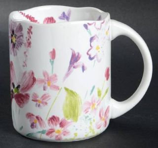 222 Fifth (PTS) Garden Beauty Mug, Fine China Dinnerware   Floral On White,Squar