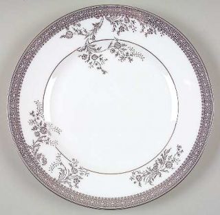 Wedgwood Vera Lace Platinum Salad Plate, Fine China Dinnerware   Vera Wang,Plati