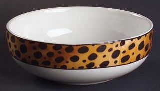 Sakura Serengeti Soup/Cereal Bowl, Fine China Dinnerware   Black,Orange,& Brown