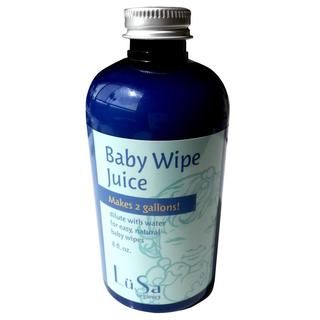 Lusa Organics Baby Wipe Juice (8 oz. bottleStyle Baby wipe juicePackage Contents One (1) bottle Lusa Organics Baby Wipe JuiceUses Natural solution that helps to provides your child with complete cleansing diaper change.Care instructions Store in clean