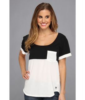 Hurley Libby S/S Woven Shirt Womens Short Sleeve Pullover (Black)