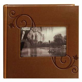 Pioneer 200 pocket Brown Embossed Leatherette Photo Albums (pack Of Two)