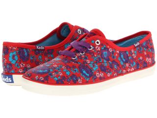 Keds Champion Floral Womens Lace up casual Shoes (Red)