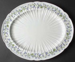 Shelley Harebell (Oleander) 14 Oval Serving Platter, Fine China Dinnerware   Ol