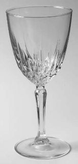 Cristal DArques Durand Diamant Wine   Cut, Faceted Stem   France