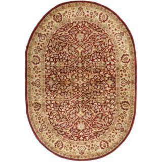 Handmade Persian Legend Rust/ Beige Wool Rug (46 X 66 Oval)
