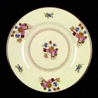 Syracuse Coventry Dinner Plate, Fine China Dinnerware   Old Ivory,Pink/Blue/Yell