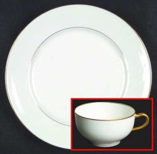 Haviland H55 Dinner Plate, Fine China Dinnerware   Theo, Gold Trim And Verge