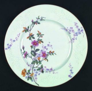 Spode Roberta Orange (Smooth) Dinner Plate, Fine China Dinnerware   Pink Flowers
