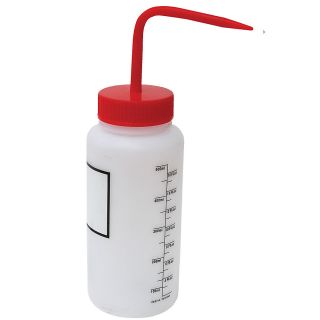 Relius Solutions Wide Mouth Graduated Wash Bottles   16 Oz. Capacity   Red