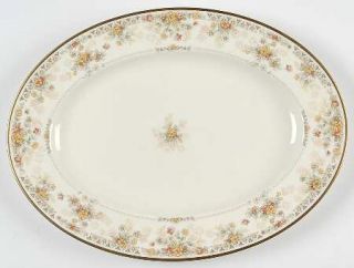 Noritake Salisbury 12 Oval Serving Platter, Fine China Dinnerware   Bone, Multi