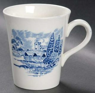 Wedgwood Countryside Blue Mug, Fine China Dinnerware   Blue English Scenes,Smoot