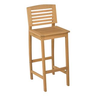 Bali Hai Natural Teak Outdoor Bar Stool (TeakMaterials Shorea woodFinish NaturalWeather resistant YesUV protectionEco friendly, plantation grown shorea woodDurable and has natural resistance to waterArc shaping in the back legsContoured seat Dimensions