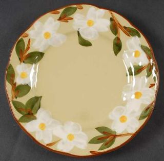 Stangl White Dogwood Salad Plate, Fine China Dinnerware   White Dogwoods On Gree