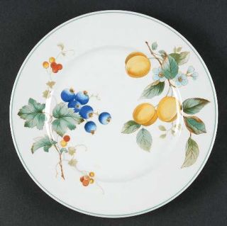 Mikasa Meadow Gallery Salad Plate, Fine China Dinnerware   Fruit And Flowers,Gre