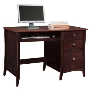 Altra Desk with Single Pedestal   Espresso Dark Brown   9148096