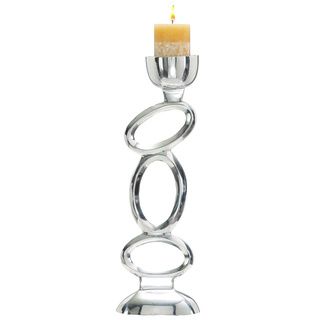 Aluminum Candle Holder (SilverMaterial AluminumQuantity One (1)Setting IndoorDimensions 22.50 inches high x 13.75 inches wide x 8 inches deepTall for better light distribution  AluminumQuantity One (1)Setting IndoorDimensions 22.50 inches high x 13