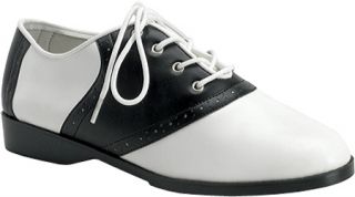 Womens Funtasma Saddle 50   Black/White PU Casual Shoes