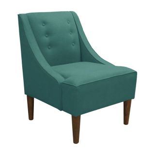 Swoop Arm Chair   Teal Linen Multicolor   77 1LINTEAL