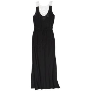 Merona Womens Maxi Swim Coverup Dress  Black L