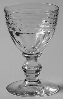 Val St Lambert Kent York Cordial Glass   Cut Horizontal & Vertical On Bowl