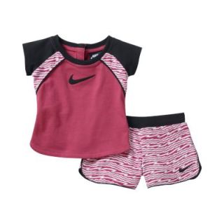 Nike Printed Two Piece Toddler Girls Set   Pink
